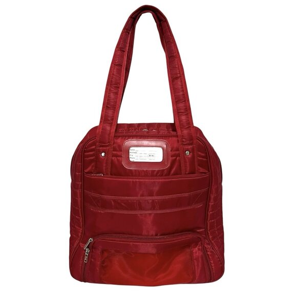 Lug Puddle Jumper Red Travel Tote Weekender Overnight Bag Gym 15" x 15" x 7" - Picture 3 of 8